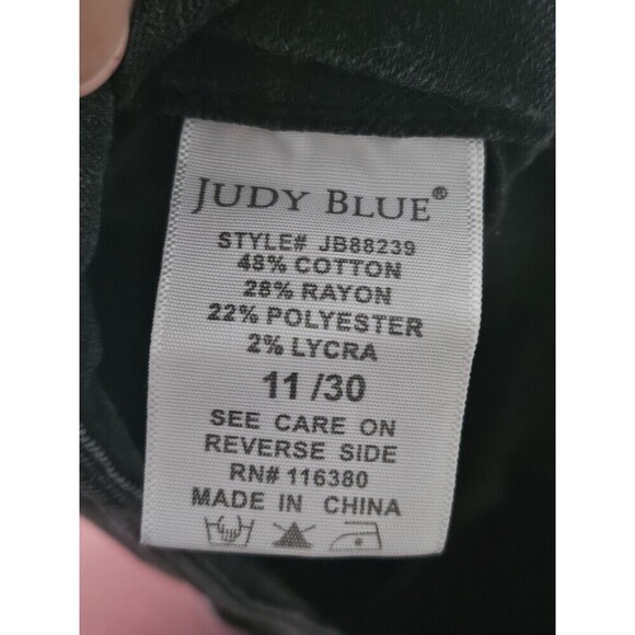 Judy Blue Jeans Women's  Black Mid Rise Skinny Capri Stretch Casual Size 11. - Picture 7 of 10